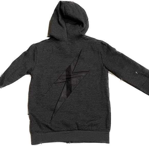 Electric Yoga Tops - Electric Yoga Free Spirit Lightning Bolt Hoodie Sweatshirt Heathered Black